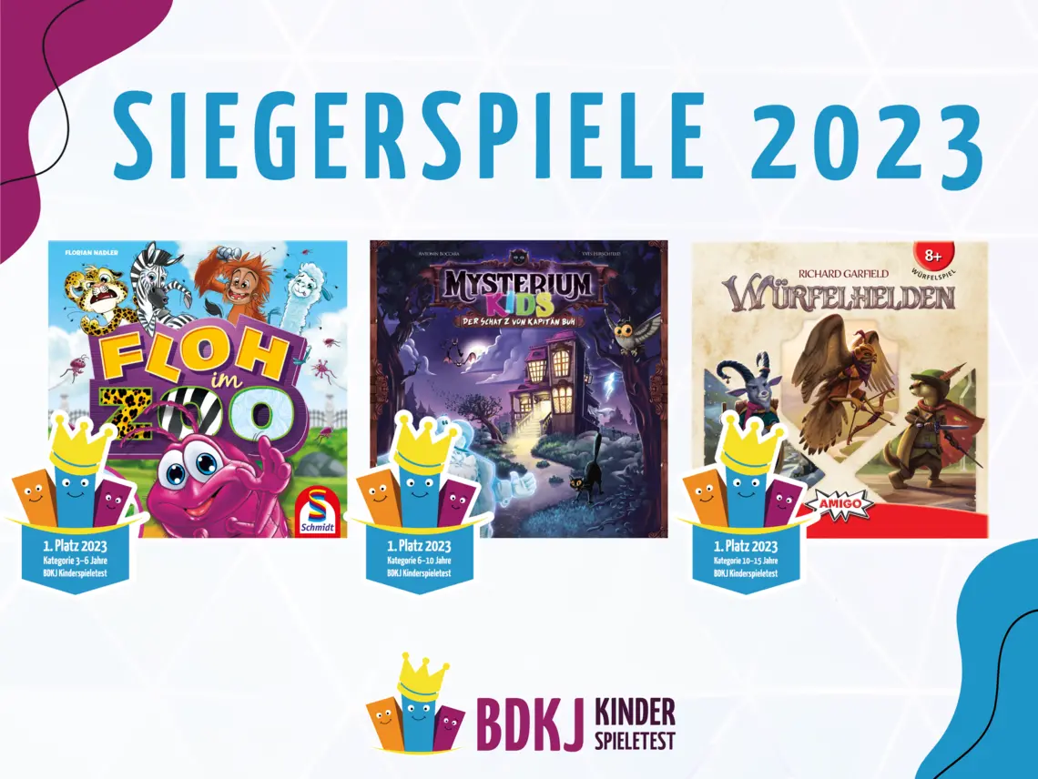 Die Sieger im BDKJ Kinderspieletest